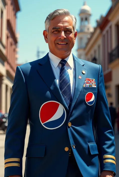 Make Andres Manuel Lopez Obrador in uniform from Pepsi