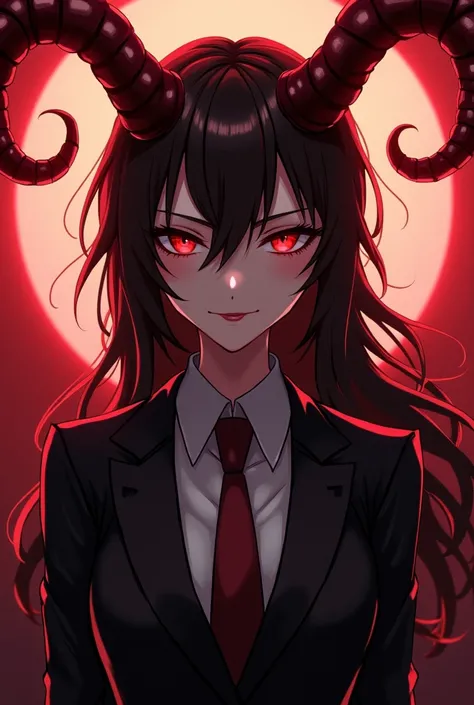 anime - style image of a woman with horns and a suit, garota demon anime, handsome japanese menino demon, Rias gremory,  demon, portrait of  demon, with horns, demon elegante dos sonhos, dark demon, menino demon,  androgynous vampire , I Vampire ,  devils ...