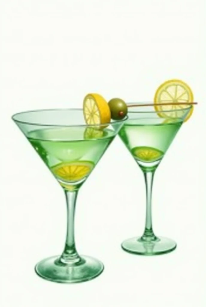 The design of the glass in the above sample is an image of two martini cocktail glasses with the following characteristics:

Glass shape:

The body of the glass is tall and slender.
The mouth of the glass is inverted triangle shape, very wide.
The base is ...