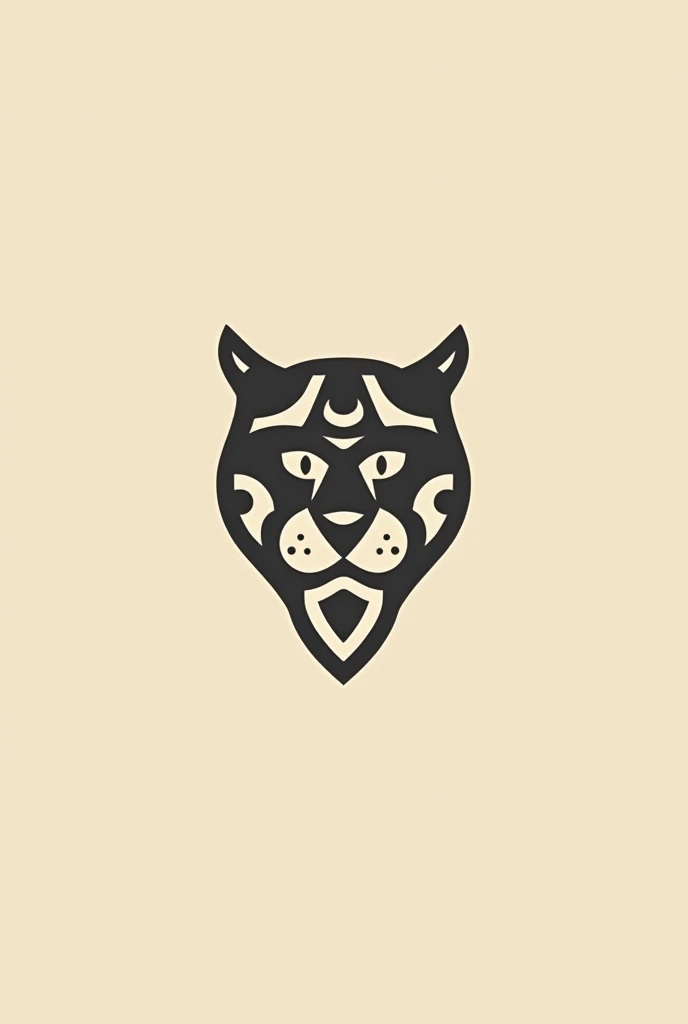 Create a minimalist logo design that combines a huaca and a puma. The logo should feature clean, simple lines, merging elements of both the ancient huaca (a sacred, archaeological site or monument) and a puma (a powerful and sleek animal). The design shoul...