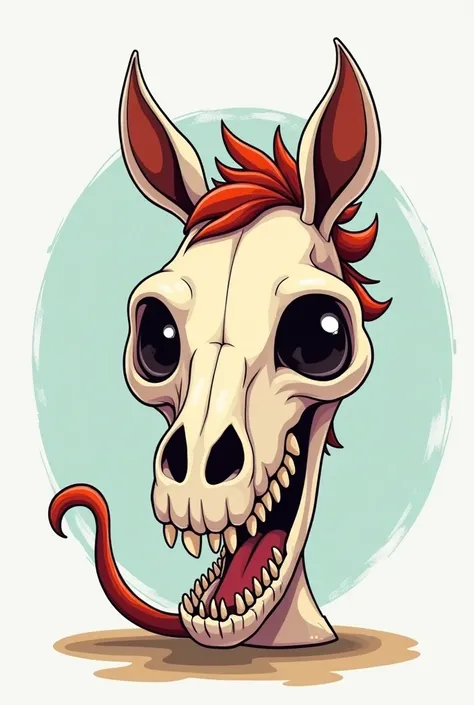 Horse skull cartoon 