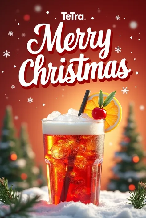 je veux faire une affiche où il sera écrit, Tetra jus vous souhaite joyeux Noël