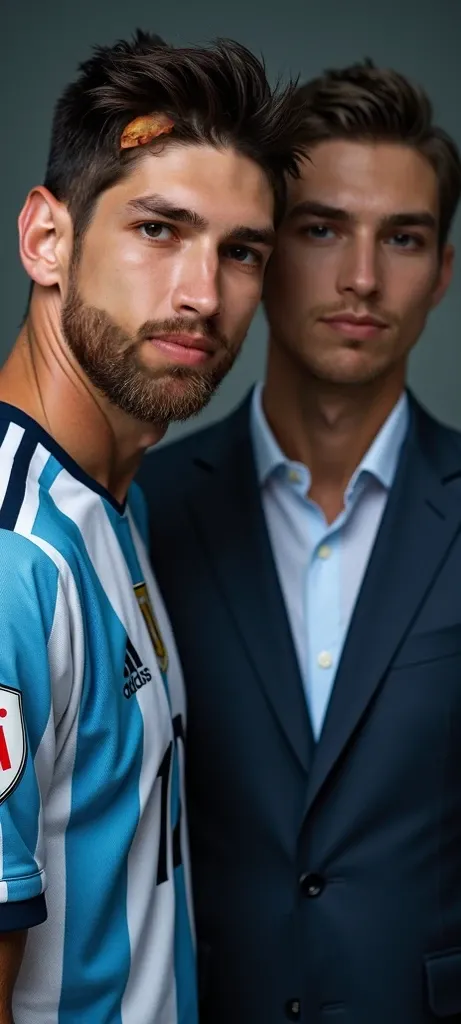 I want you to put Messi close to this person in another photo