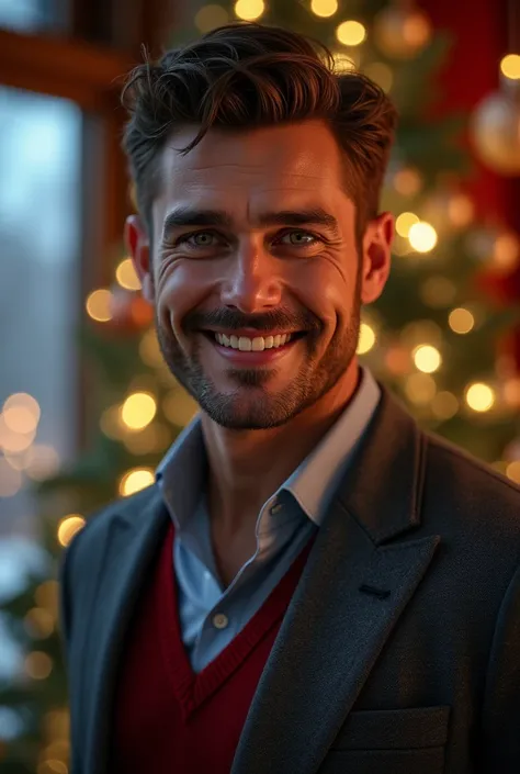  men,handsome,face,christmas