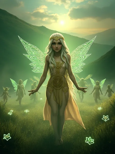 Celtic goddess with a fairy army in Ireland 