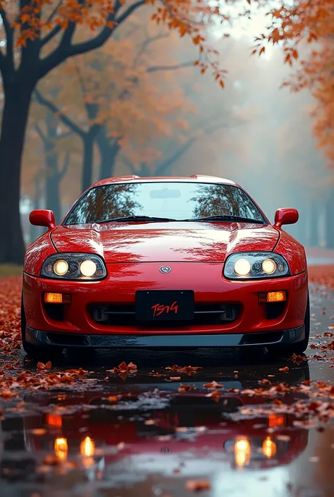 Make me an image of the Celica Supra car to print a  (Make the image large like a collage of photos of the most beautiful parts of the car And that the name of the car appears with its most important specifications and the year of the car 