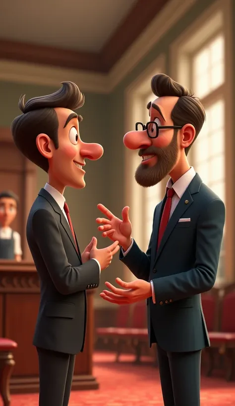 1 Man speak 1 lawyer and background cout
Disney pixar cartoon image