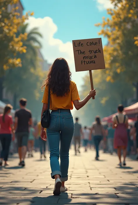 Title: " The invisible line "

Gender:  Drama
Duration :  3 my

SCENE 1
EXT .  PLAZA CENTRAL — AFTERNOON

A square full of people .  Noise of protests is heard in the distance . Well (25),  an idealistic young woman ,  walking nervously while holding an in...