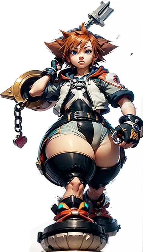 Sora, Kingdom Hearts, Leotard, Wide Hips