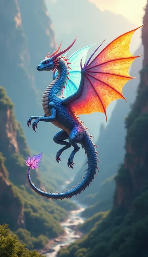 Dragon of Harmony
A serene dragon with iridescent scales that shift colors like a rainbow. Its wings are composed of perfect lines and patterns, resembling a fractal. It hovers above a valley where all beings seem to coexist peacefully, surrounded by a sof...