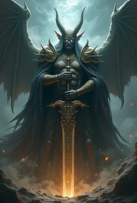 Demon god wielding a slaying sword