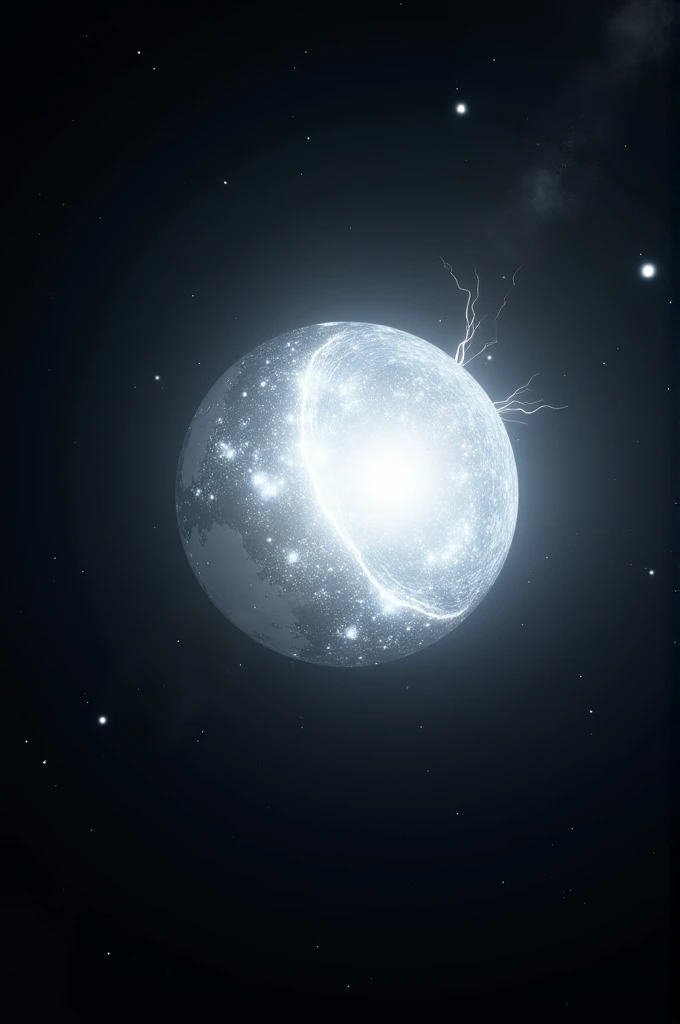 Draw a white dwarf, size 1:10