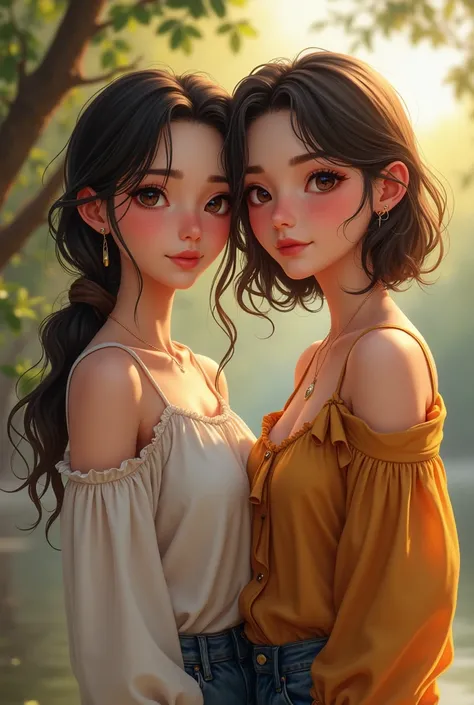 Cute girls age 17 realistic image 