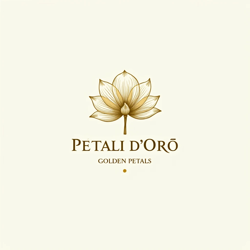 Generate name image for flower company (Petali dOro ),  thats elegant 