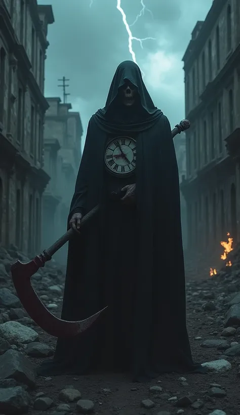 In the dilapidated city shrouded in darkness, Black Death, dressed in a Deep Black Robe and holding a huge sickle stained with blood, stood alone in the Ruins. His gaze was cold and Mysterious, and his face under his clock was faintly visible, as if he had...