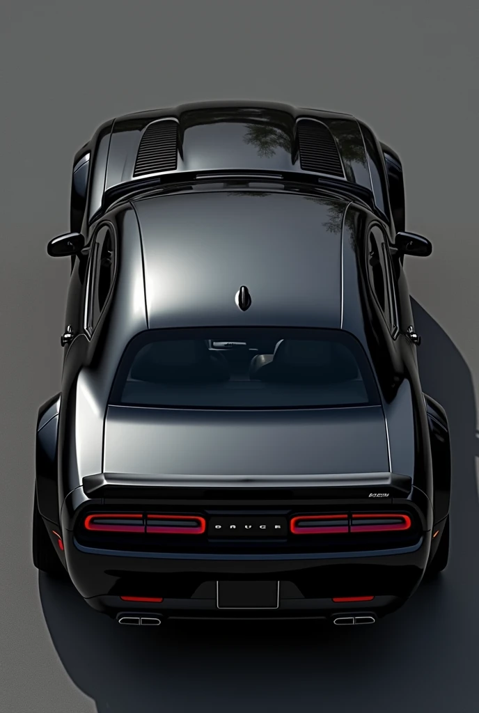 A Photo Of The back seats Of A black 2025 dodge Challenger hellcat With A Sleek Full Modified Modern Design.