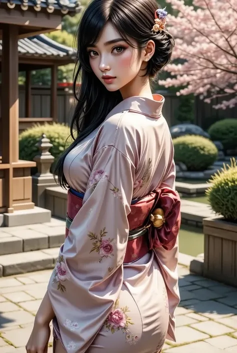 woman、Japanese style yukata 