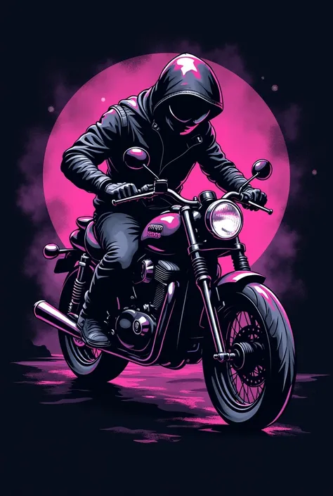 Create a biker logo with the name kawasexy in purple and black 