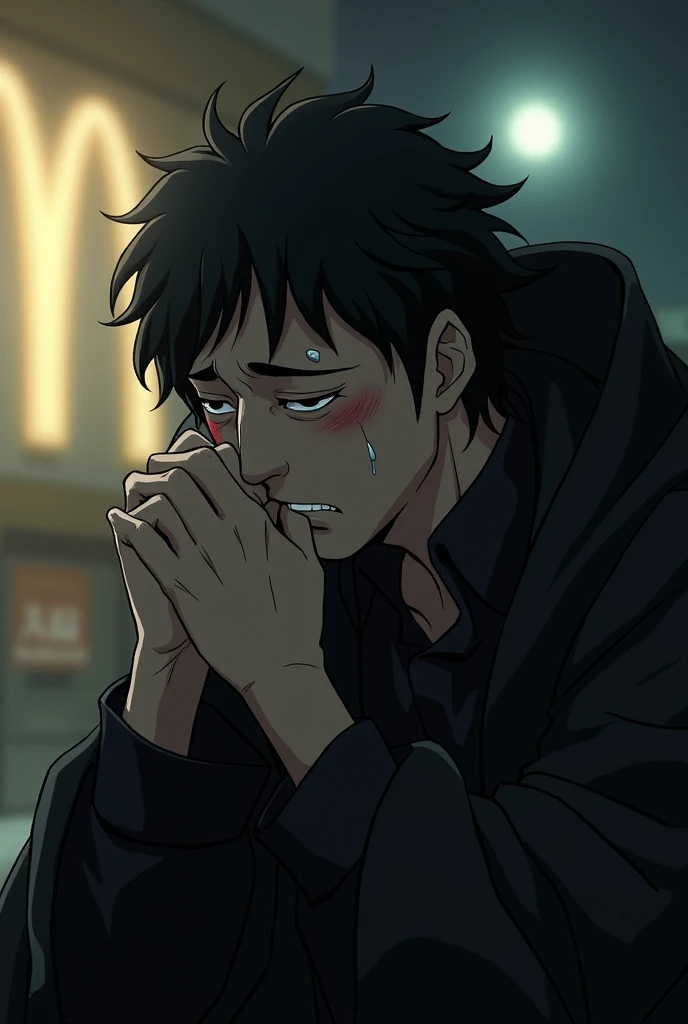 Satoru gojo crying about McDonald’s 