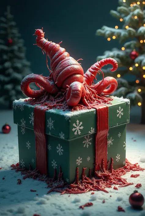 A Christmas gift with human organs inside