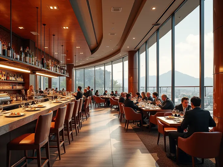 food and beverage area of a hotel