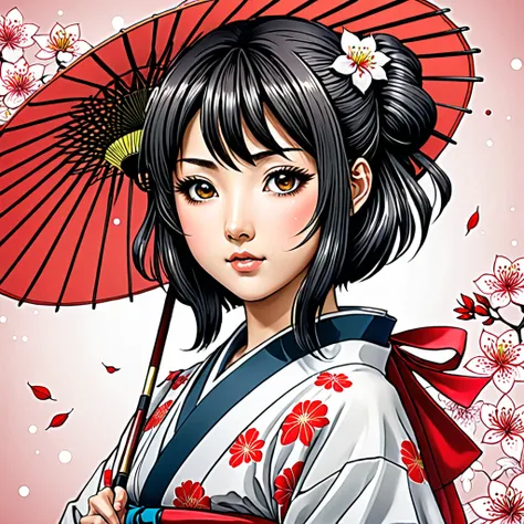 Japanese manga style　 girl