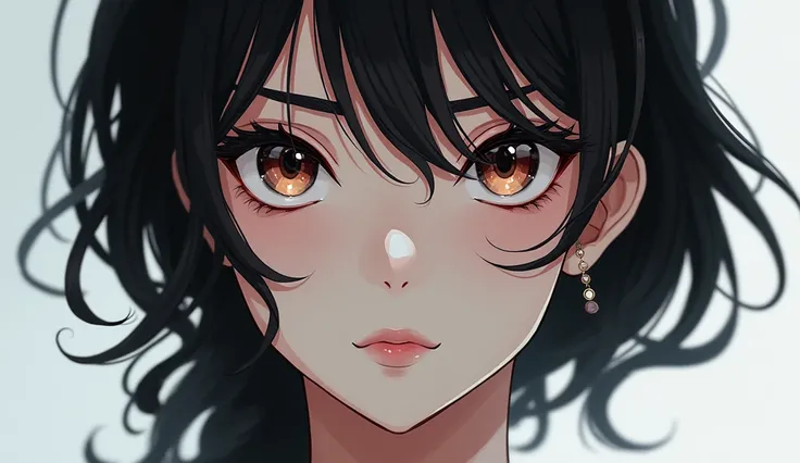  a beautiful woman , cold facial expression ,  anime style 