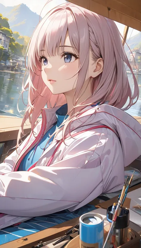    Beautiful Charming Girl 穿 和风浴衣 向量圖形設計.  Beautiful Charming Girl ,  Close-up of Girl Wearing and Windbreaker ,  Movie scene , Perfect Composition Relaxing , High Resolution Detail , top quality ,

                     Precise anatomy (  Correct and Perfe...