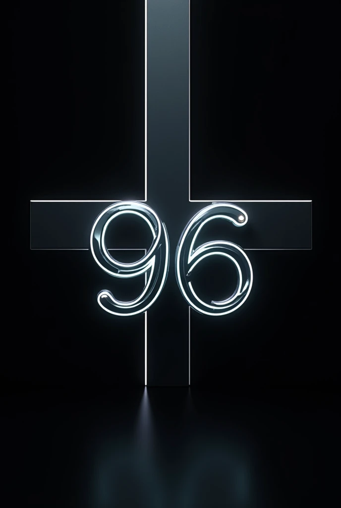  Do it with a black background and a cross beam. The number 96 a little more futuristic