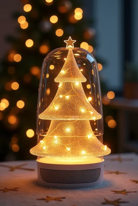 My idea is what if magkaroon ng Christmas light na may speaker sa loob ng ilaw can you give me an image prototype 