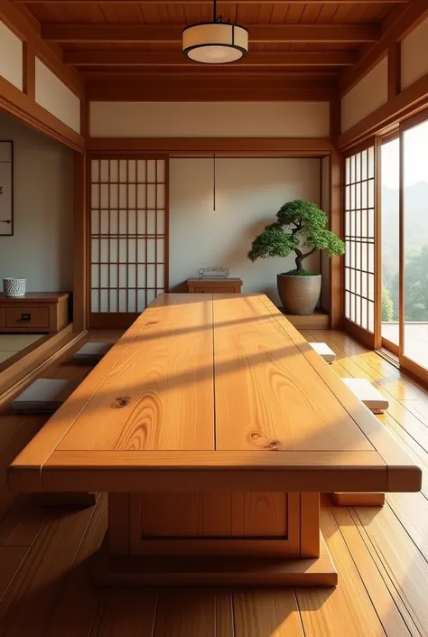 Japanese large wooden table