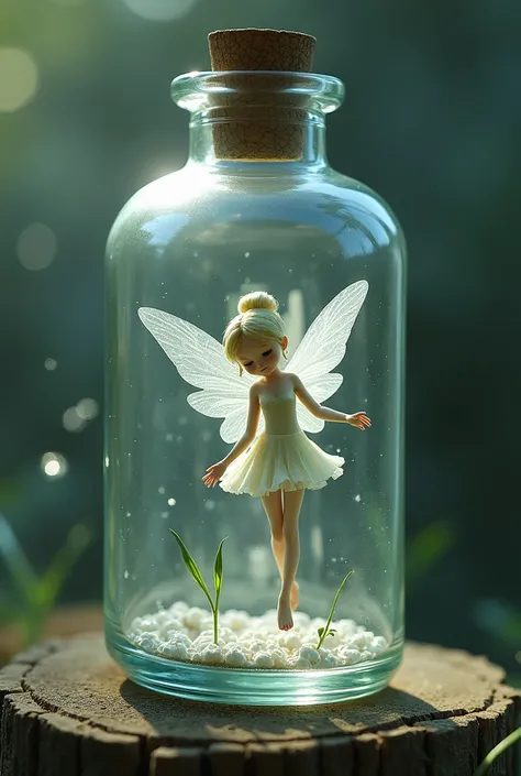 Fairy in a glass bottle