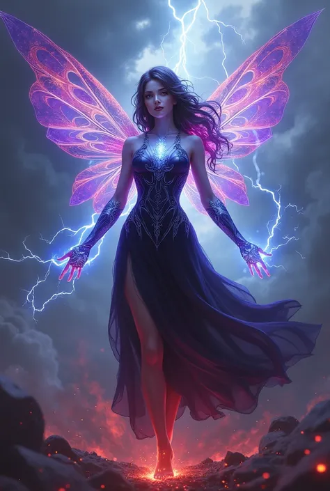 Fairy of Destruction,Theme Color Purple, Black, Blue, Red 