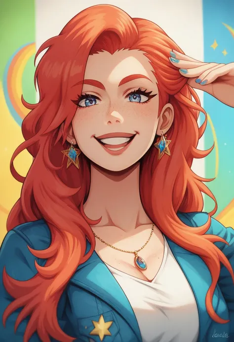 masterpiece, best quality, {best quality}, {{masterpiece}}, {highres}, focus, anime style, a closeup of a cartoon of a woman, girl design, portrait, giesha, anime image, long hair, red hair, redhead, straight eyes, polished and powerful look, exotic, tall,...