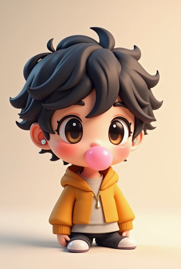 My avatar has to be cute big wavy hair with a pierced ear with a diamond toy with a bubble of gum in the mouth and it has to be small and cute male 