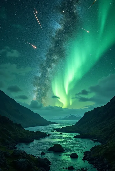 8K photographer photographs real once in a lifetime ...  meteors, emeralds and the Milky Way galaxy in the same frame 