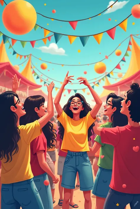 Create Funny Illustration for Instagram reel with Social Massage, Create Festival Environment