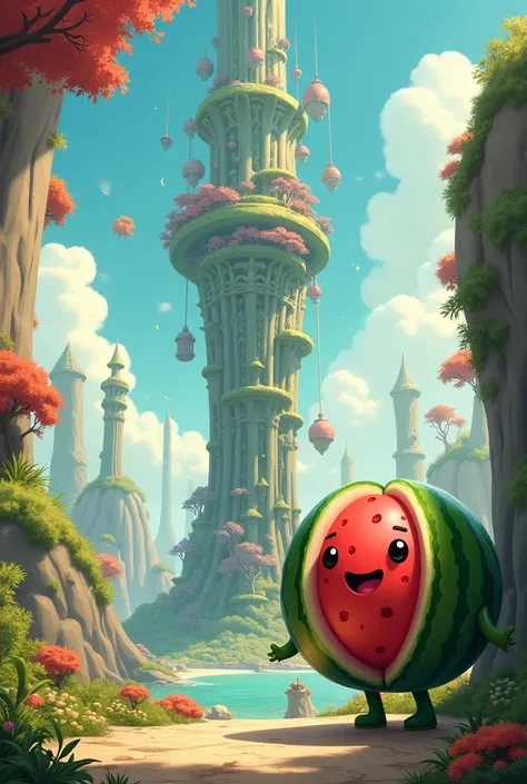 Watermelon Forshi next to the Molad Tower 