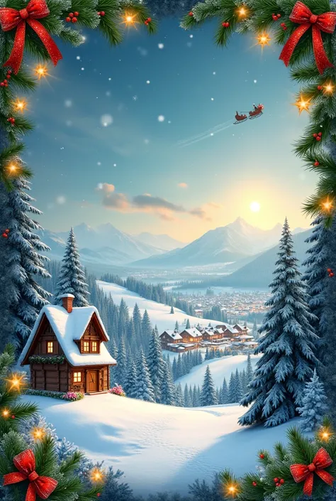 Create a Christmas ,  styled background that will be used in a merry Christmas flyer.