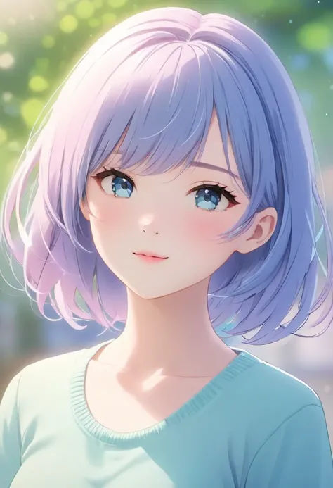 Mika-chan

【 situations 】
A detailed and vibrant anime-style illustration of a young woman (Ai-chan) looking directly at the viewer with a warm, inviting smile. Her pose is confident yet approachable, standing in a soft, dreamy background with a flowing gr...