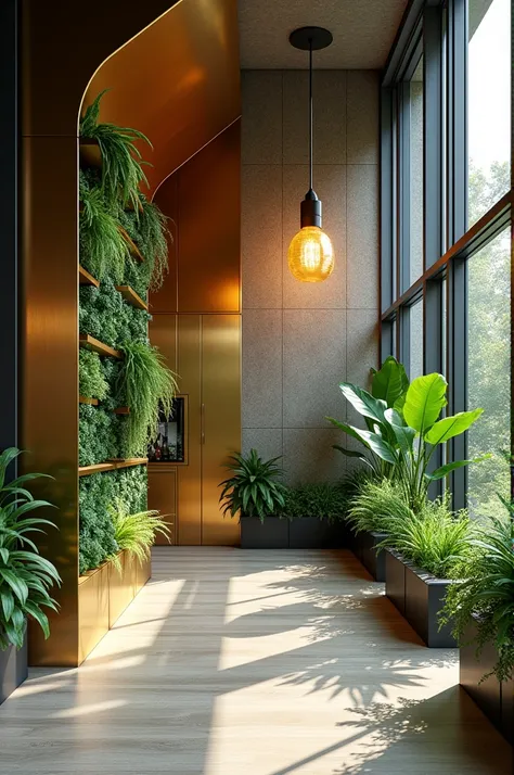 Interior Design

Biophilic Metallic Elements: Combine plant life with metallic features, such as wall-mounted planters made of brushed brass. Integrate living walls that incorporate reflective materials to enhance natural light.
Dynamic Light Fixtures: Des...