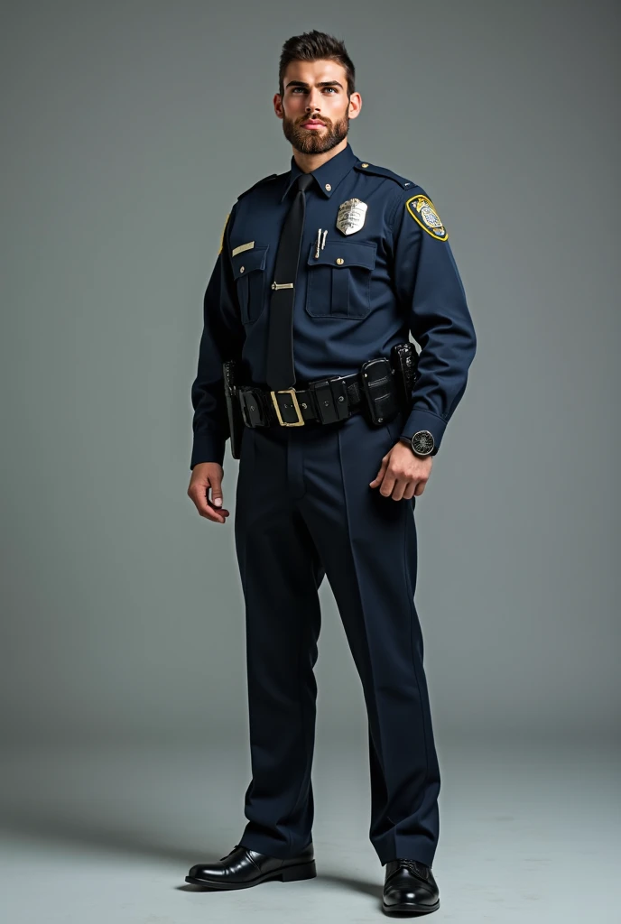 Add police attire to the photo template