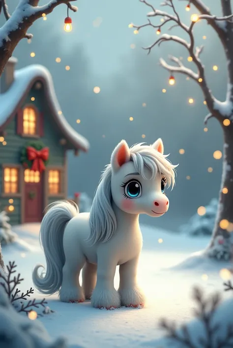 Deres pony grey christmas