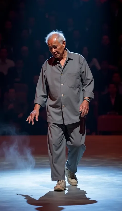 An elderly Chinese man walks onto the Britain’s Got Talent stage, his frame slightly hunched, wearing simple, humble gray linen clothes and cloth shoes. He bows politely to the judges and the audience, his demeanor quiet and respectful. The stage is bare, ...