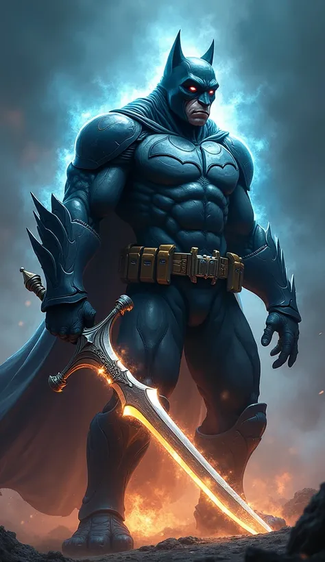 create 32k image of a Dangerous Fighting Untamed Hybrid Fusion of Cat and Batman, wearing the Master Sword as armor and standing as a mighty gorilla. The creature stands at a towering height, with the muscular build of a gorilla, but its body is sleek and ...