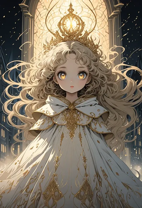 Create an anime-style illustration of a Little Match Girl with long, flowing, wavy hair, elegantly styled, testing how many matches she can fit on her long eyelashes.
The Little Match Girl is wearing a tattered, skin-revealing dress that fits her body perf...