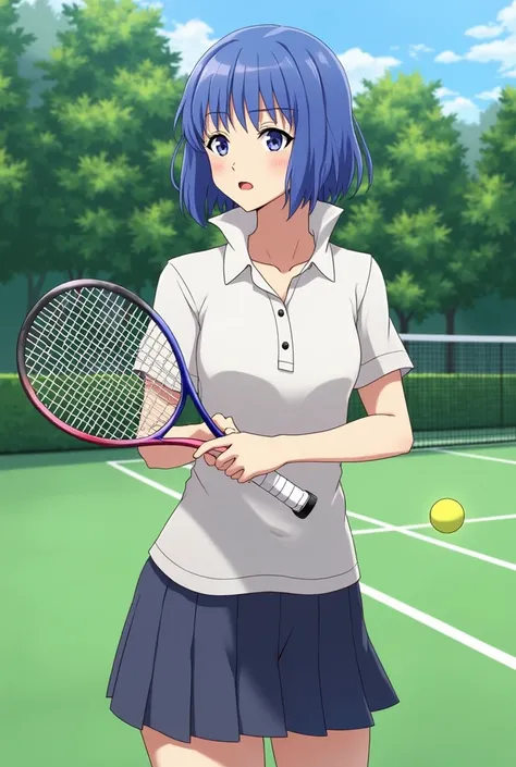 Fire Emblem Lucina wearing a Massive Popped Collar Polo while playing Tennis