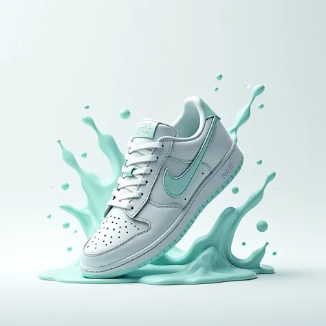  A logo sneaker silhouette combined with a shoe brush and foam/soap.2D
