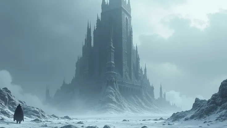 A nine-story demon tower in the snow