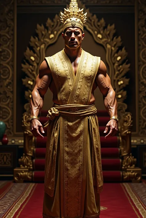 Actor the Rock wared asia Myanmar kings dress